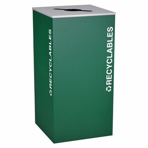 Ex-Cell Kaiser Kaleidoscope Collection XL Square 36-gal recycling receptacle - RC-KD36-REGX