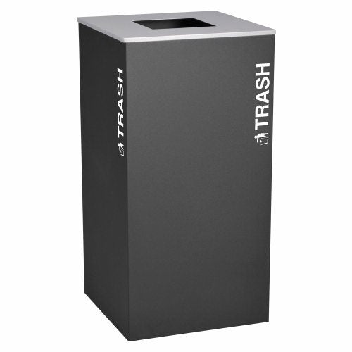 Ex-Cell Kaiser Kaleidoscope Collection XL Square 36-gal recycling receptacle - RC-KD36-TBLX