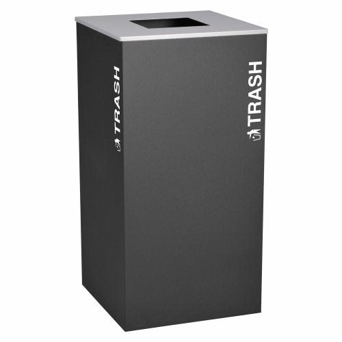 Ex-Cell Kaiser Kaleidoscope Collection XL Square 36-gal recycling receptacle - RC-KD36-TBLX