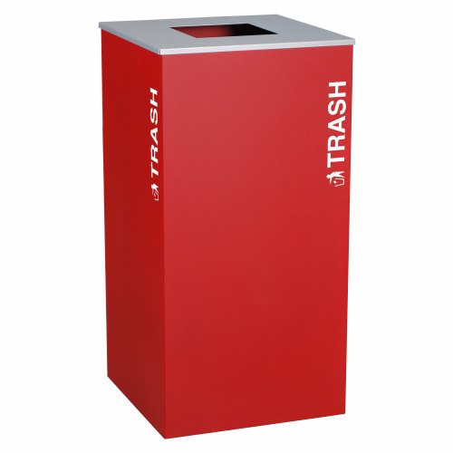 Ex-Cell Kaiser Kaleidoscope Collection XL Square 36-gal recycling receptacle - RC-KD36-TRBX
