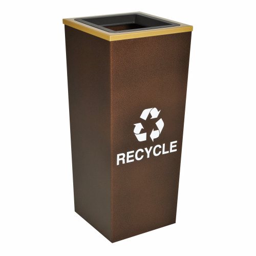 Ex-Cell Kaiser Metro Collection tapered single stream recycling receptacle - RC-MTR-1HCPR
