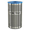 Ex-Cell Kaiser Venue Collection Perforated Stainless Steel RECYCLING Receptacle - VCR-33PERFSS