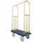 Ex-Cell Kaiser Brasstone Hotel Cart, carpeted blue deck with black bumper and 8" grey pnuematic casters - 780BBBLU/PNU