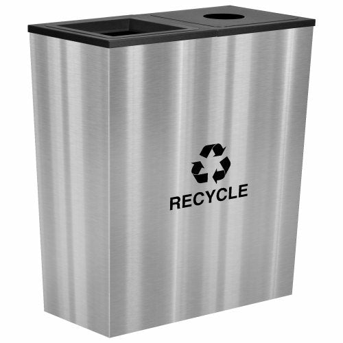 Ex-Cell Kaiser Metro Collection tapered recycling receptacle - RC-MTR-2SS