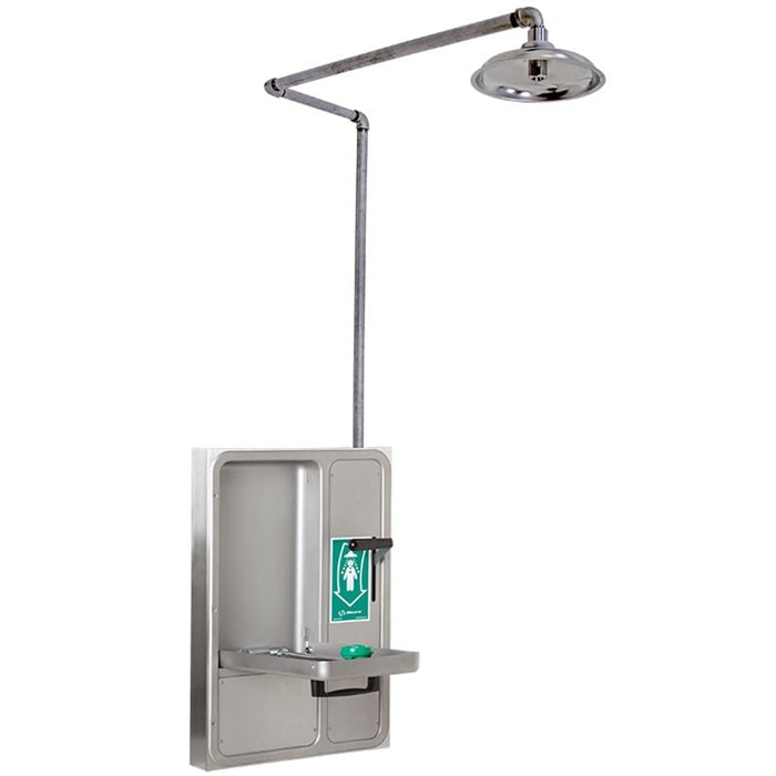 Haws 8356WCW AXION MSR Barrier-Free Recessed Shower and Eye Face Wash