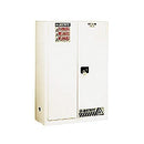 Justrite Safety Cabinet, 45 Gal., Manual, White - 894505