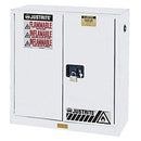 Justrite Safety Cabinet, 30 Gal, Self Closing, White - 893025