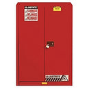 Justrite Safety Cabinet, 45 Gal., Self Closing, Red - 894521