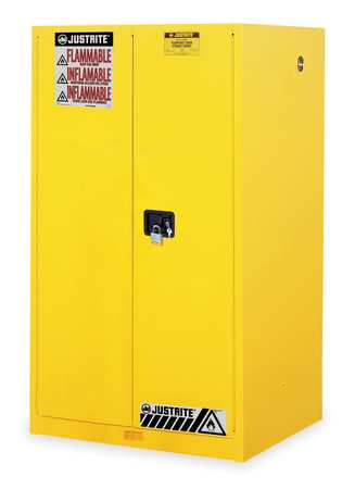 Justrite Safety Cabinet, Manual, 2 Door, 60 Gal - 896000