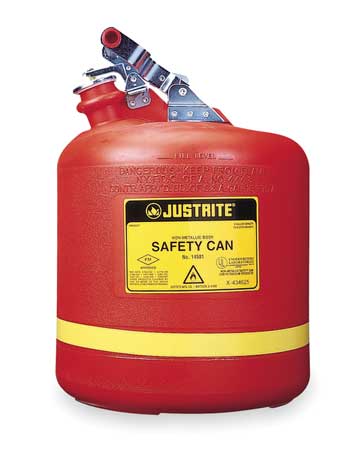 Justrite Safety Can, 5 Gallon, Polyethylene - 14561