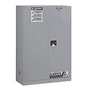Justrite Safety Cabinet, 45 Gal., Self Closing, Gray - 894523