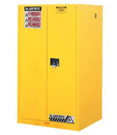 Justrite Safety Cabinet, 60 Gal., Manual, Gray - 896003