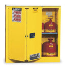 Justrite Safety Cabinet, Self Close, Sliding, 30 Gal - 893080