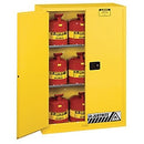 Justrite Safety Cabinet And Cans, Includes 9 Cans - 8945008