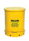 Justrite 21 Gal Oily Waste Can, Yellow - 9701