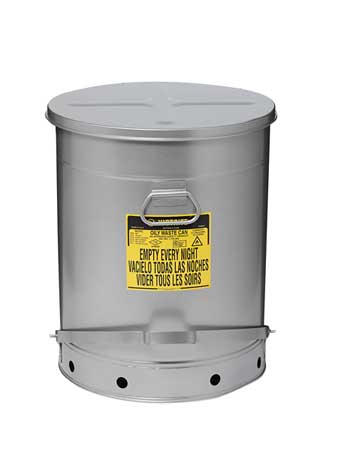 Justrite Safety Cans, 21 Gallon, Foot Pedal, Red - 9708