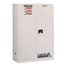 Justrite Safety Cabinet, 60 Gal, Self Closing, White - 896025