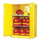 Justrite Safety Cabinet, Self Close, 2 Door, 90 Gal - 899020