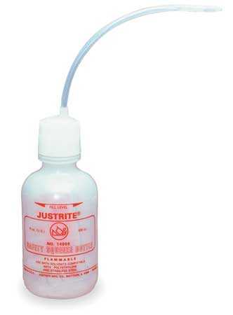Justrite Dispensing Bottle, 16 Ounce, Translucent - 14009