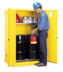 Justrite Safety Cabinet, Rollers, 60 Gal - 899060