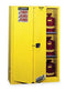Justrite Safety Cabinet, Self Close, Sliding, 60 Gal - 896080