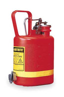 Justrite Safety Can, Type 1, Faucet, Oval, Red - 14169