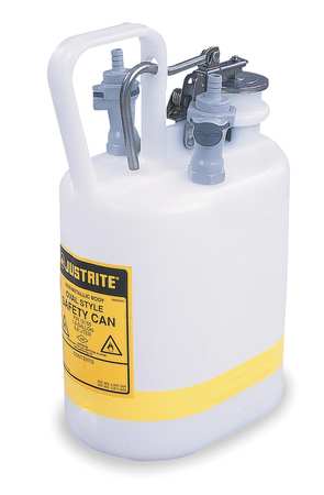 Justrite Hplc Safety Can, 1 Gal, Translucent - 12160
