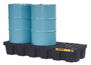 Justrite Spill Pallet, 3 Drum Drain, Black - 28629