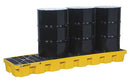 Justrite Spill Pallet, 4 Drum In Line, Drain, Yellow - 28632