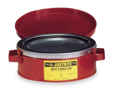 Justrite Bench Can, 1 Quart, Steel - 10175