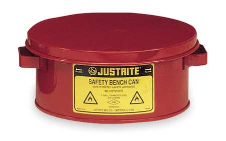 Justrite Bench Can, 1 Gallon, Steel - 10375