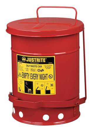 Justrite Can, Oily Waste, 6 G - 9100