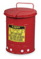 Justrite Safety Cans, 10 Gallon, Hand Lift, Red - 9310