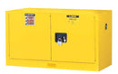 Justrite Safety Cabinet, 17 Gal., Manual, Gray - 891703