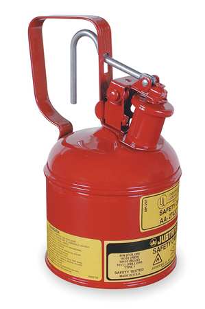 Justrite Safety Can, 1 Pint, Type 1, Coated Steel - 10001