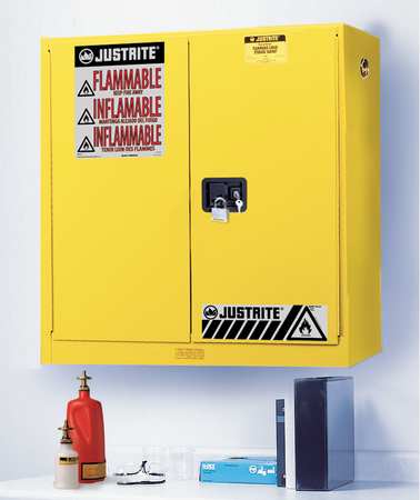 Justrite Safety Cabinet, Manual Door, 20 Gal - 893400