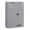 Justrite Safety Cabinet, 45 Gal., Manual, Gray - 894503