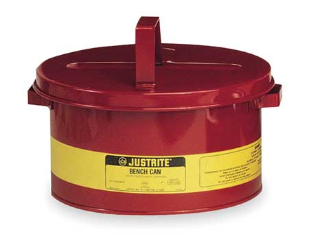 Justrite Bench Can, 3 Gallon, Steel - 10775