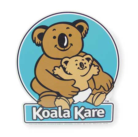 Koala Kare Baby Changing Station Front Label Replacement Part - 825
