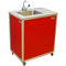 Monsam Single Basin Hand Pump Portable Sink PSE-2008, Non-Heated, Cold Water Only, Short 30.25" High Cabinet