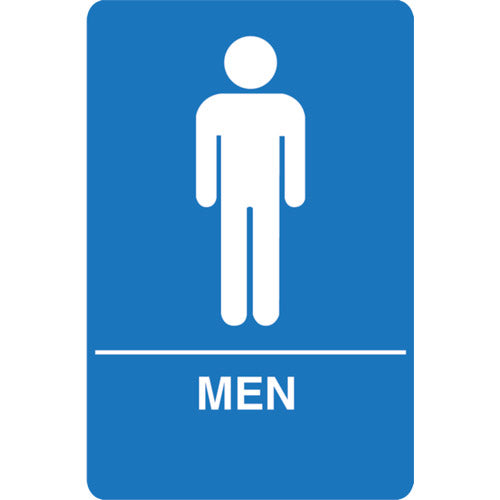 Palmer Fixture ADA compliant Restroom Sign-BL---MEN RESTROOM, IS1001-15