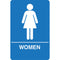 Palmer Fixture ADA compliant Restroom Sign-BL---WOMEN RESTROOM, IS1003-15