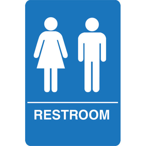 Palmer Fixture ADA compliant Restroom Sign-BL---UNISEX RESTROOM, IS1005-15