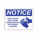 Palmer Fixture Wash Hands sign in metal-BK, IS8001-15