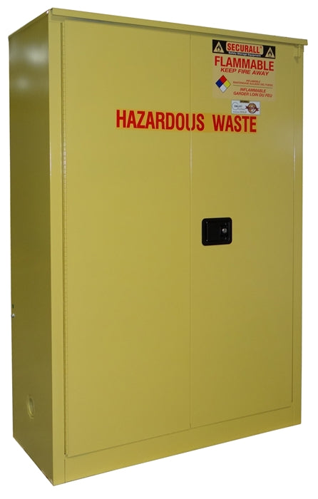 Securall W2045 45 Gal. Self-Close, Self-Latch Sliding Door for Cabinet for Storing Hazardous Waste in Cans