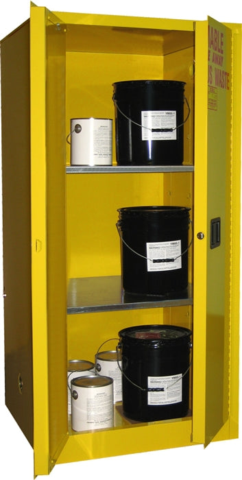 Securall W1060 60 Gal. Self-Latch Standard 2-Door for Cabinet for Storing Hazardous Waste in Cans