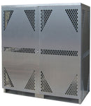 Securall LP16S 16 Cyl. Horizontal Standard 2-Door for Aluminum Cabinet for Storing LP & Oxygen Gas Cylinders