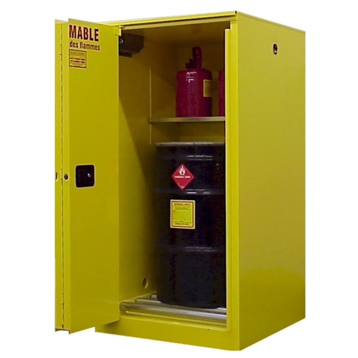 Securall V260 65 Gal. Ver. Self-Close, Self-Latch Sliding Door for Cabinet for Storing Flammables in Drums - Indoor Use Only