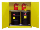 Securall V1110 120 Gal. Ver.Self-Latch Standard 2-Door for Cabinet for Storing Flammables in Drums - Indoor Use Only