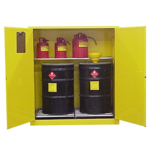 Securall W1080 120 Gal. Self-Latch Standard 2-Door   for Cabinet for Storing Hazardous Waste in Drums - Indoor Use Only